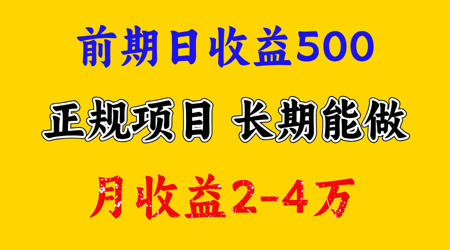 开始一天500左右,熟悉后一天收益3000+,寒假马上来了,抓住机会